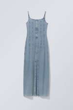 Washed Blue - Kelsey Corset Maxi Dress - 1