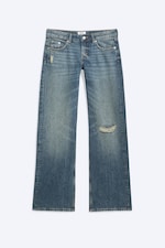 Metal Blue - Mittelblau - IMOO STUDDED LOW WAIST LOOSE WIDE JEANS - 5