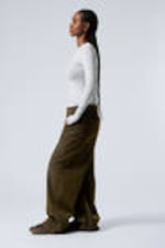 Two-toned Dark Mole - Astro Loose Baggy 2-Tone Corduroy Trousers - 4