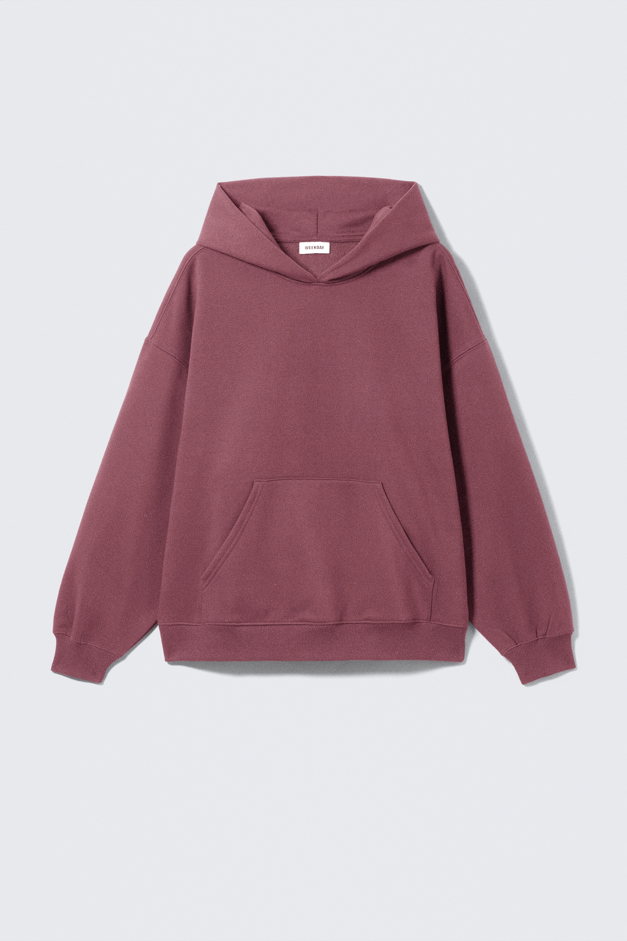Zobacz większy obraz: Bluza oversize z kapturem wagi ciężkiej - Washed Red - ONA | H&M PL 4