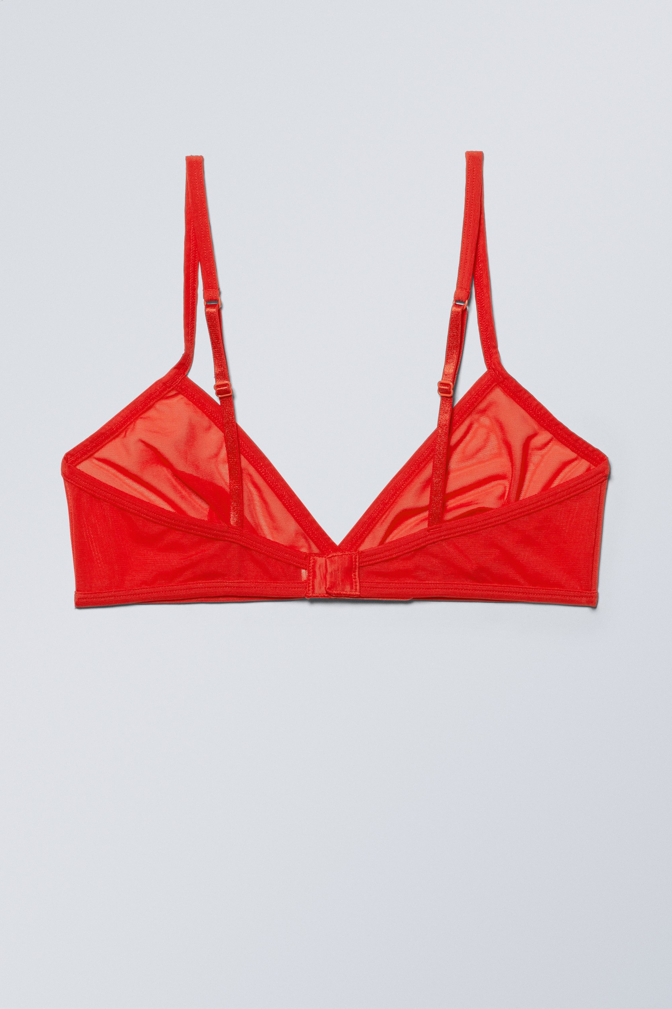 Rot - Triangel-Bustier Bonnie aus Mesh - 1