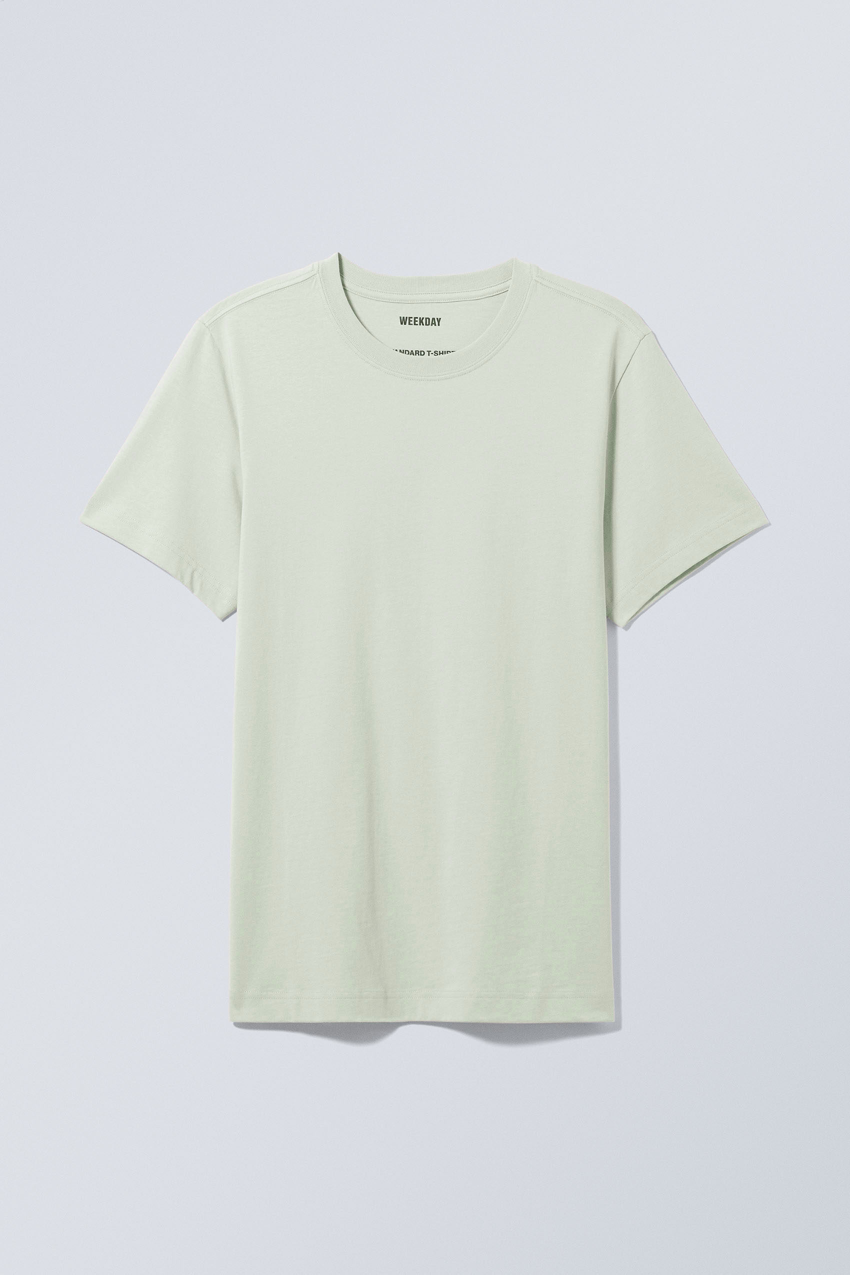 standard midweight t-shirt - Pastel Green | Weekday EU