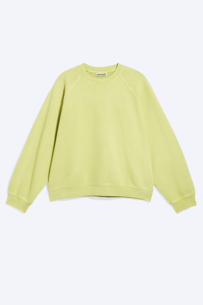 Ruimvallend boxy sweatshirt - Licht vaalgroen/Donkerblauw - 1