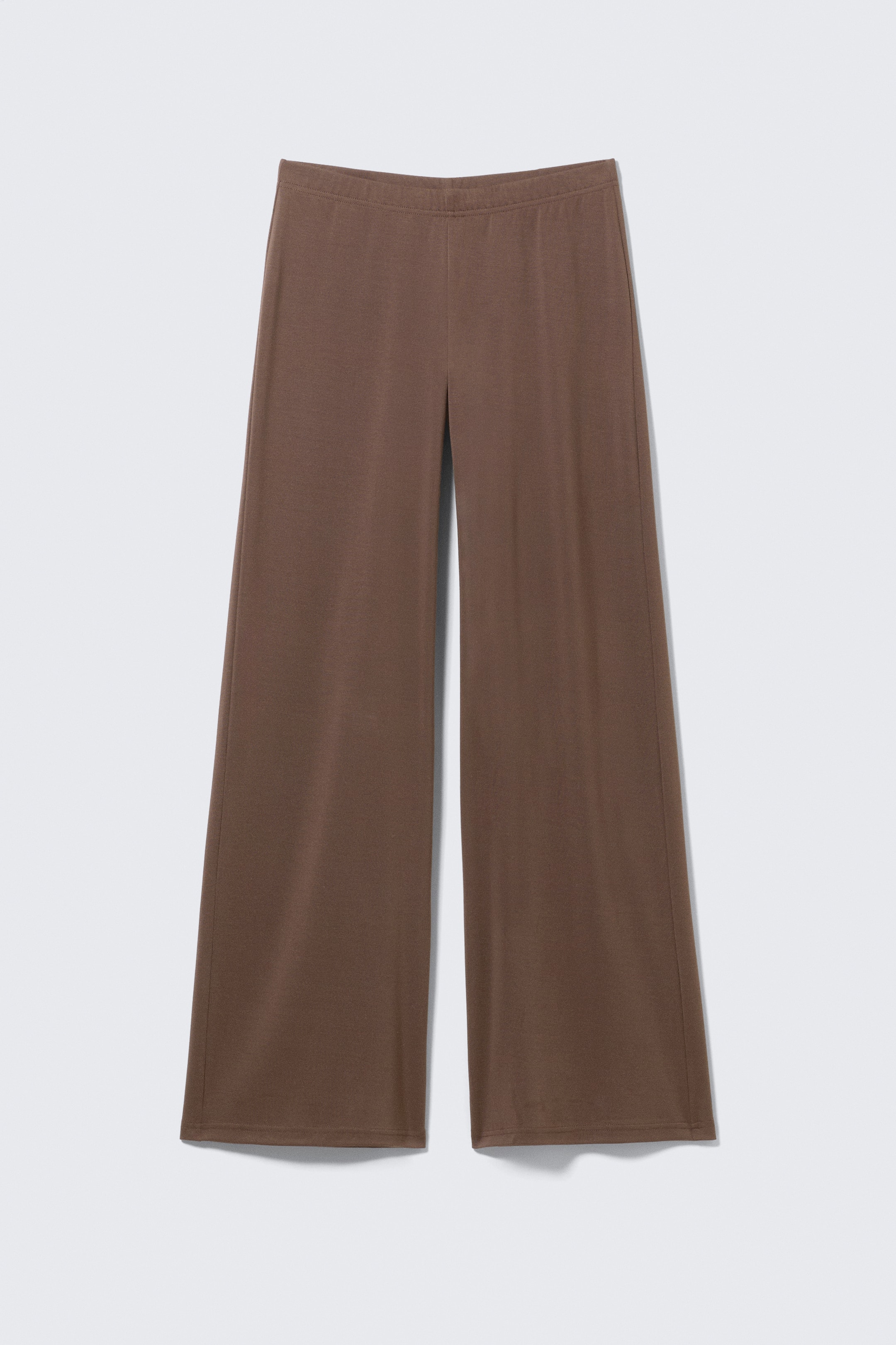 Grösseres Bild ansehen: Weiche Hose mit weitem Bein und niedrigem Bund - Graubraun verwaschen - DAMEN | H&M CH 1