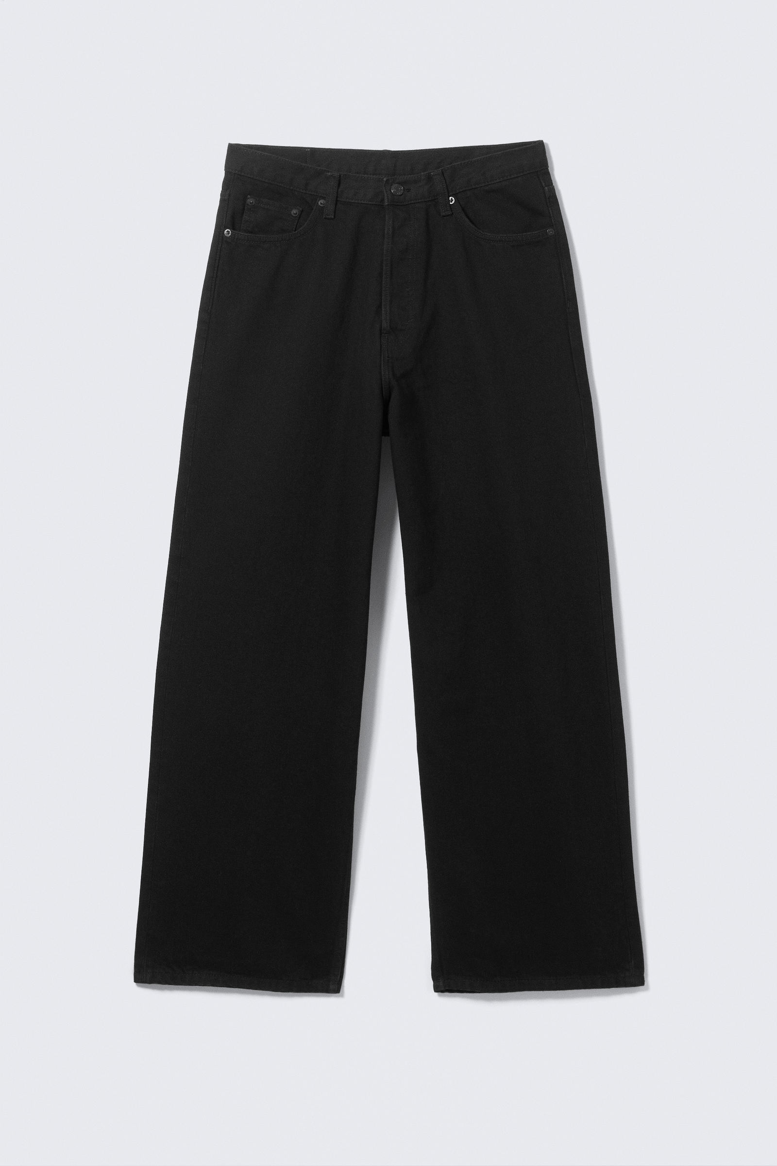 astro loose baggy leg jeans - Black Rinse - Black | Weekday WW