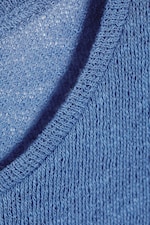 Blau - Tanktop mit Raffungen - 5