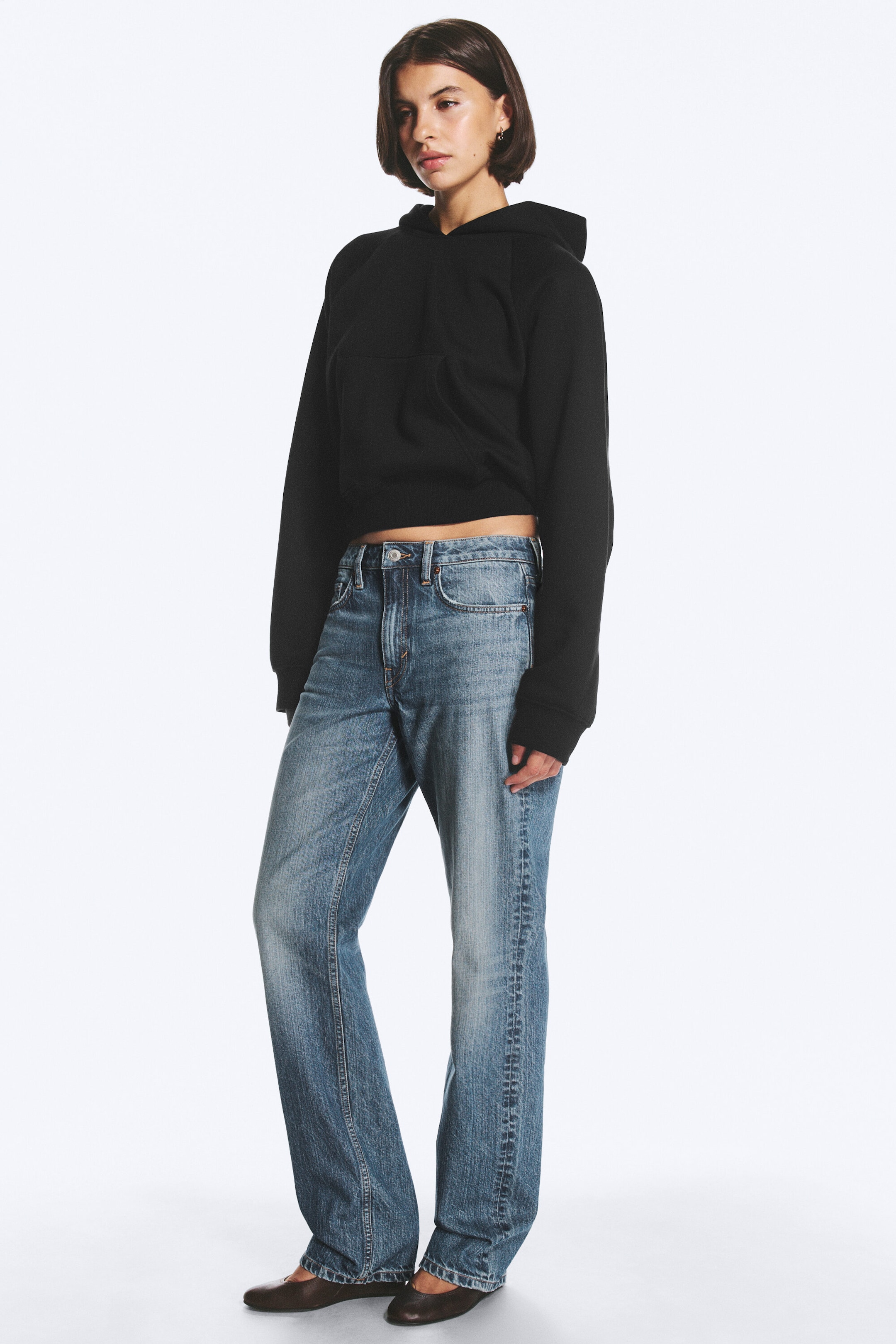 Radio Blue - Mittelblau - Laika Mid Waist Regular Straight Jeans - 2