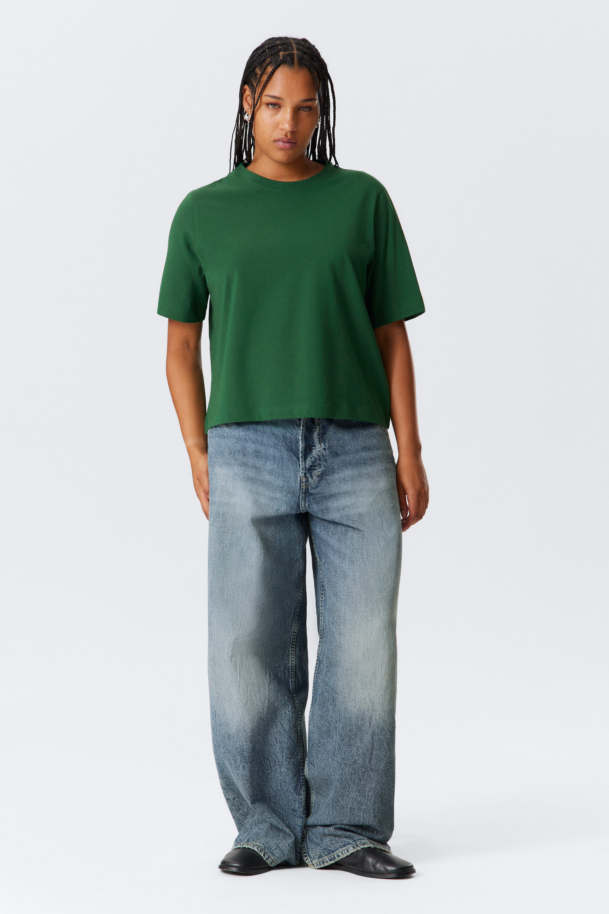 Dark Green - Perfect Boxy T-shirt - 2