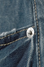 Gnarly Blue - Medium Blue - Abell Mid Rise Regular Barrel Leg Jeans - 6