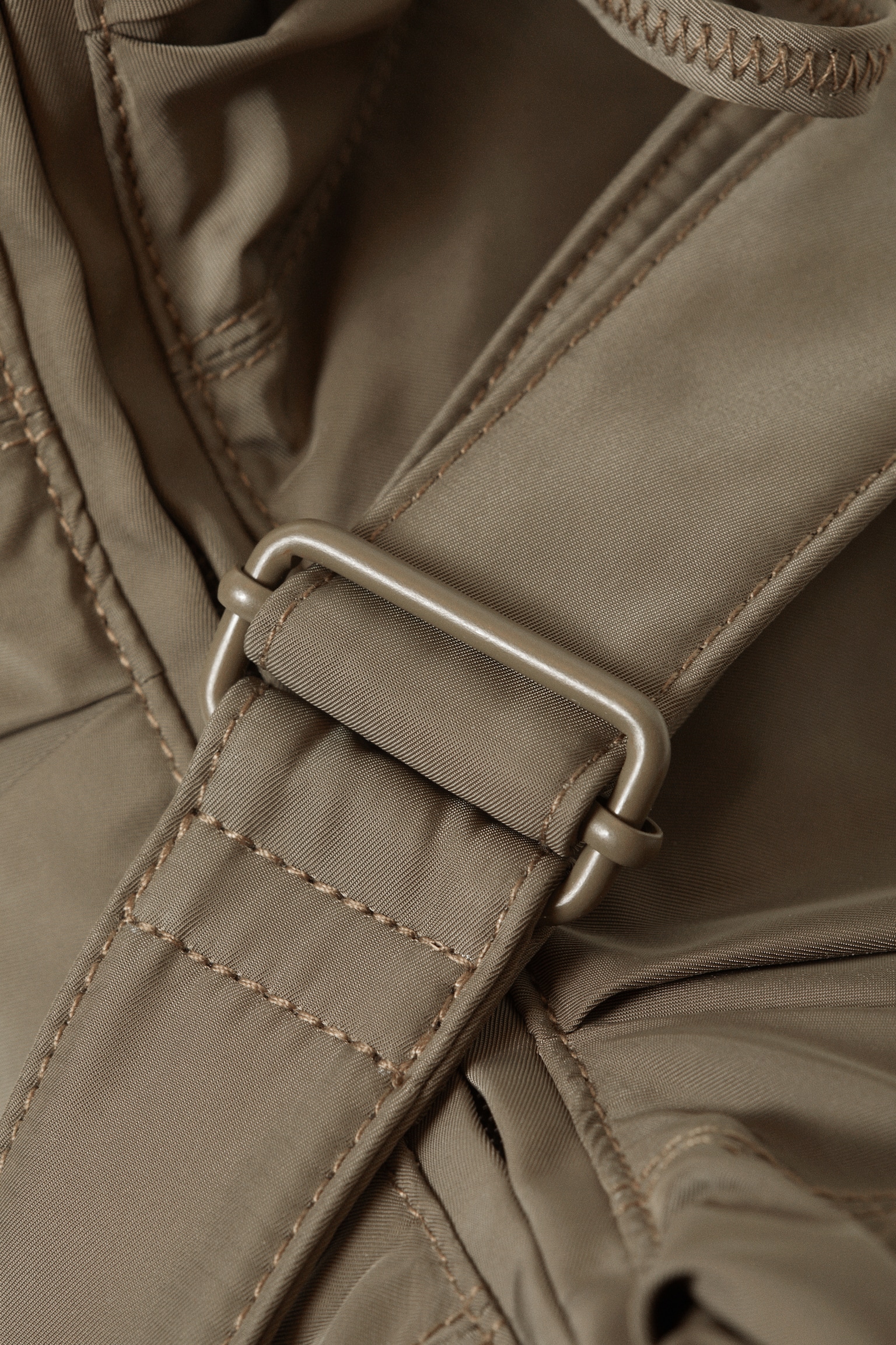 RUCHED CROSSBODY BAG - Dark Beige/Black - 3