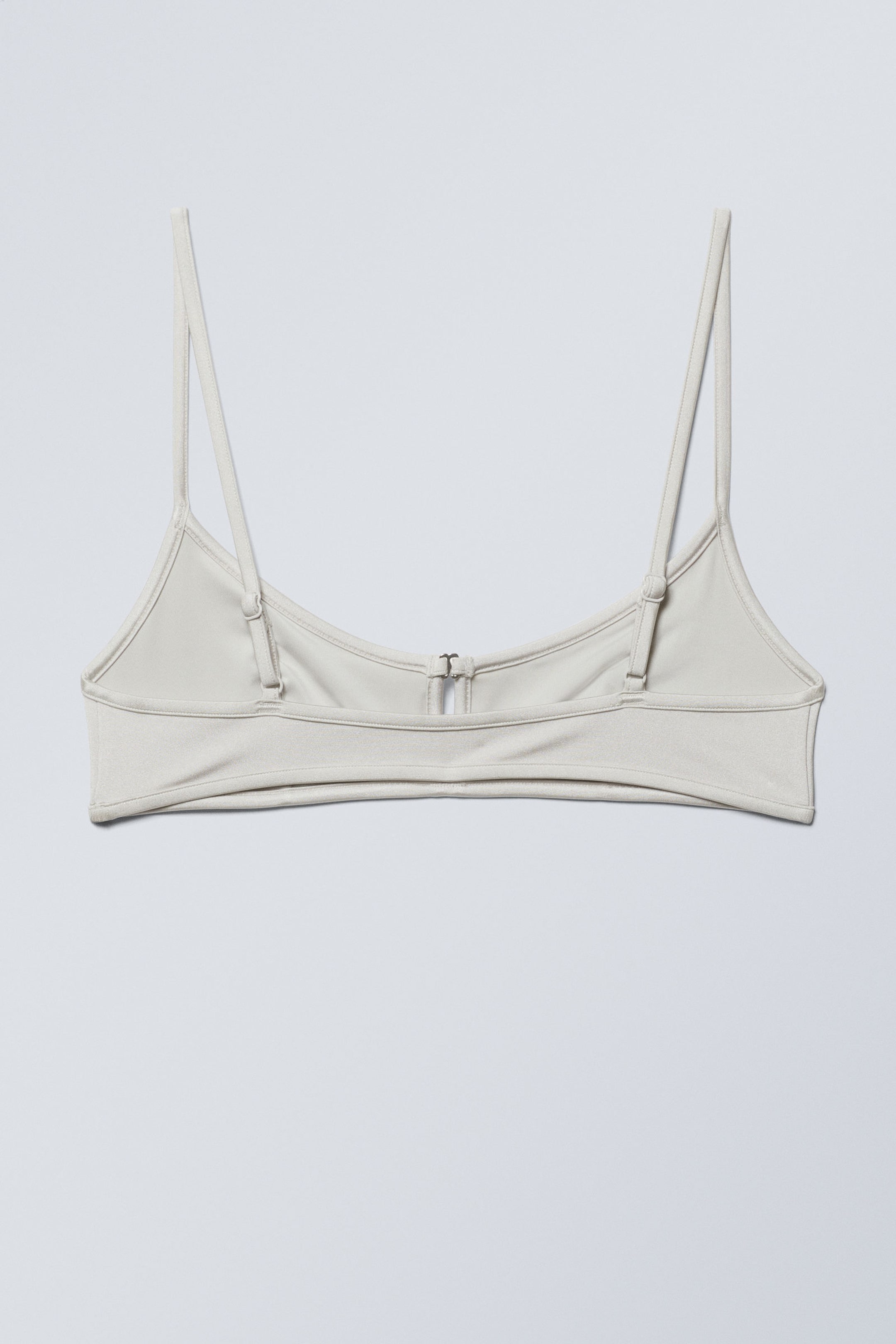 Zacht taupe - Bikinitop met voorsluiting - 1
