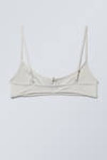 Zacht taupe - Bikinitop met voorsluiting - 1