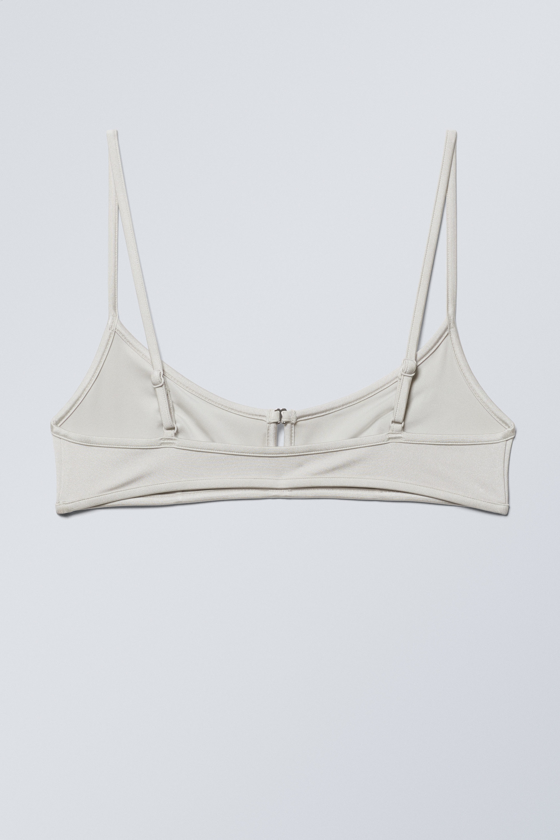 Zacht taupe - Bikinitop met voorsluiting - 1