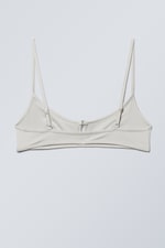 Zacht taupe - Bikinitop met voorsluiting - 1