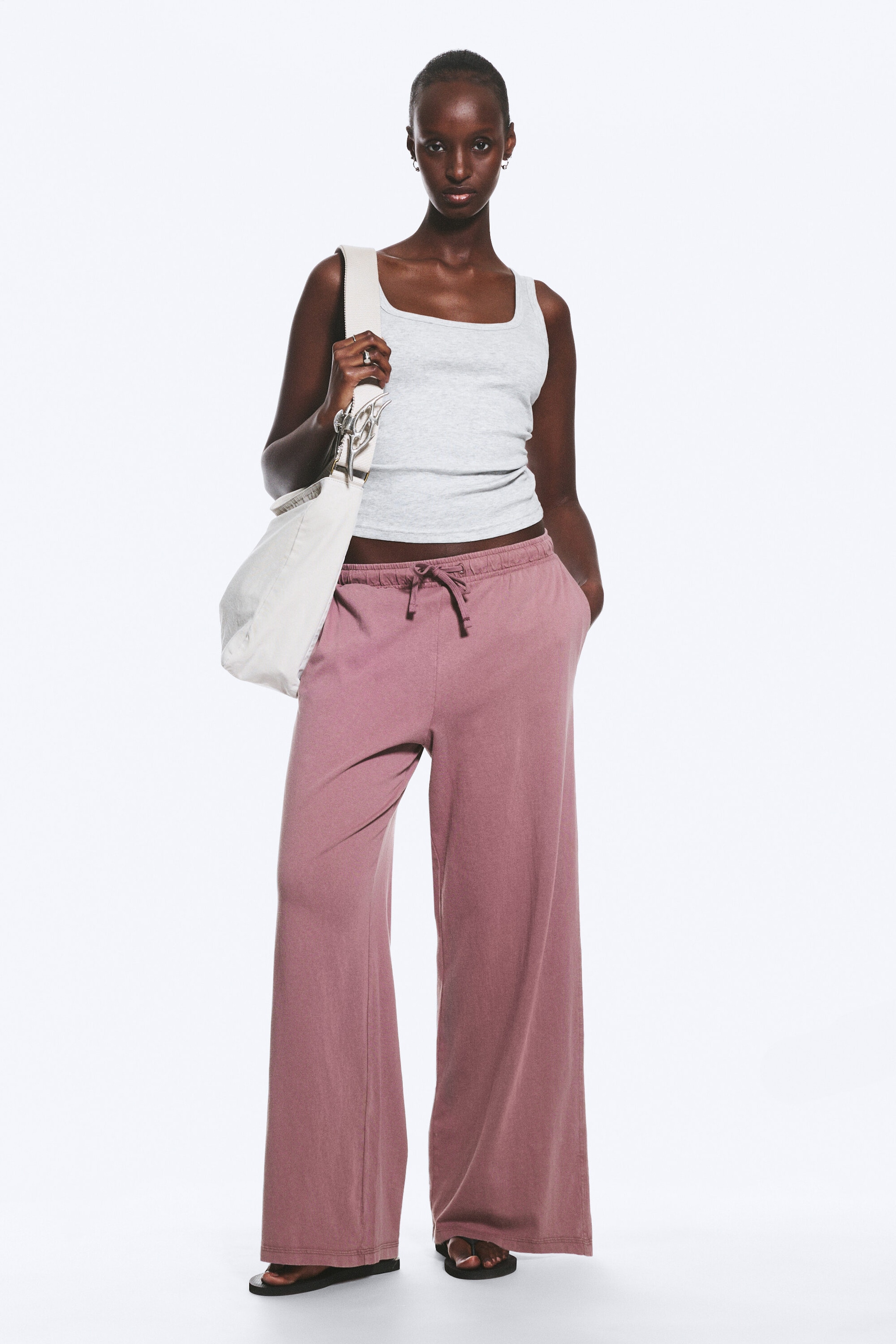 Dusty Lilac - Relaxed Pyjama Trousers - 1