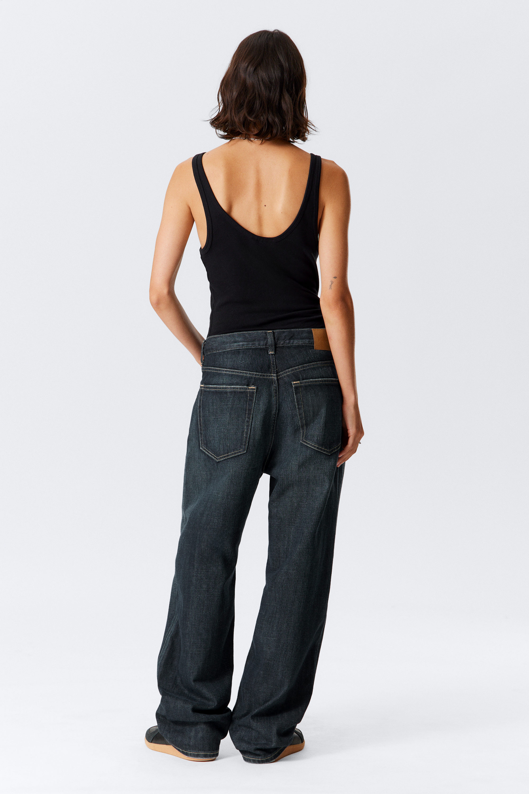 Deep Sea Blue - Dark Blue - Galaxy Loose Straight Leg Jeans - 8