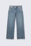 ample low rise loose wide leg jeans - Blue One - Medium Blue