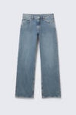 Blue One - Medium Blue - Ample Low Rise Loose Wide Leg Jeans - 3