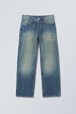 Gasoline Blue - Mittelblau - Sphere Low Waist Loose Straight Jeans - 0