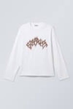 White - Stardust - Great Boxy Graphic Long Sleeve T-shirt - 3
