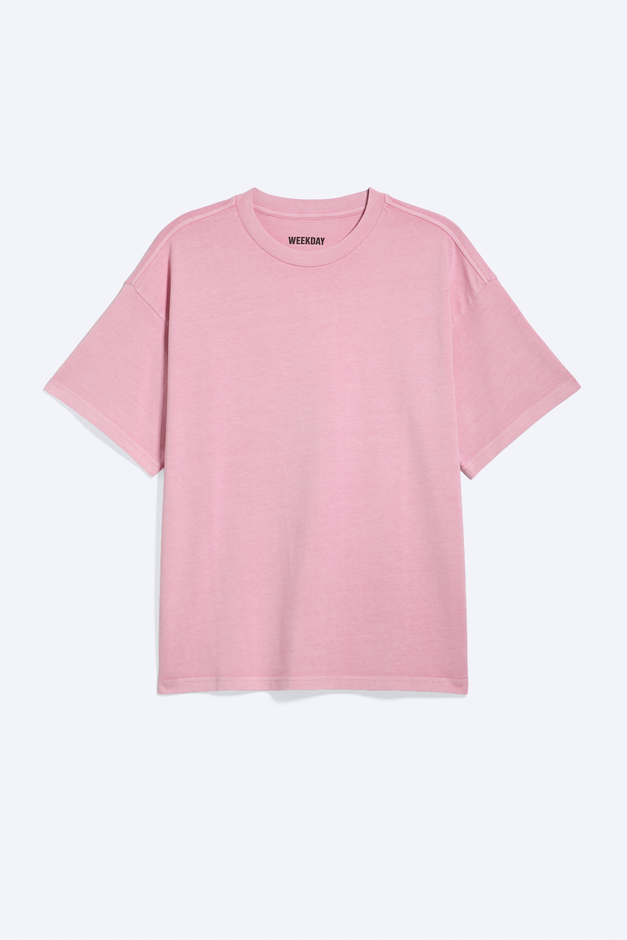 T-SHIRT CORTE SOLTO - Rosa/Castanho-escuro/Verde Cáqui Claro Acinzentado/Preto/Branco/Azul Médio Acinzentado/Castanho-escuro com lavagem/Cinzento sujo/Verde caqui claro/Branco - Riscas Azul-Marinho/Verde Escuro Lavado/Azul com lavagem