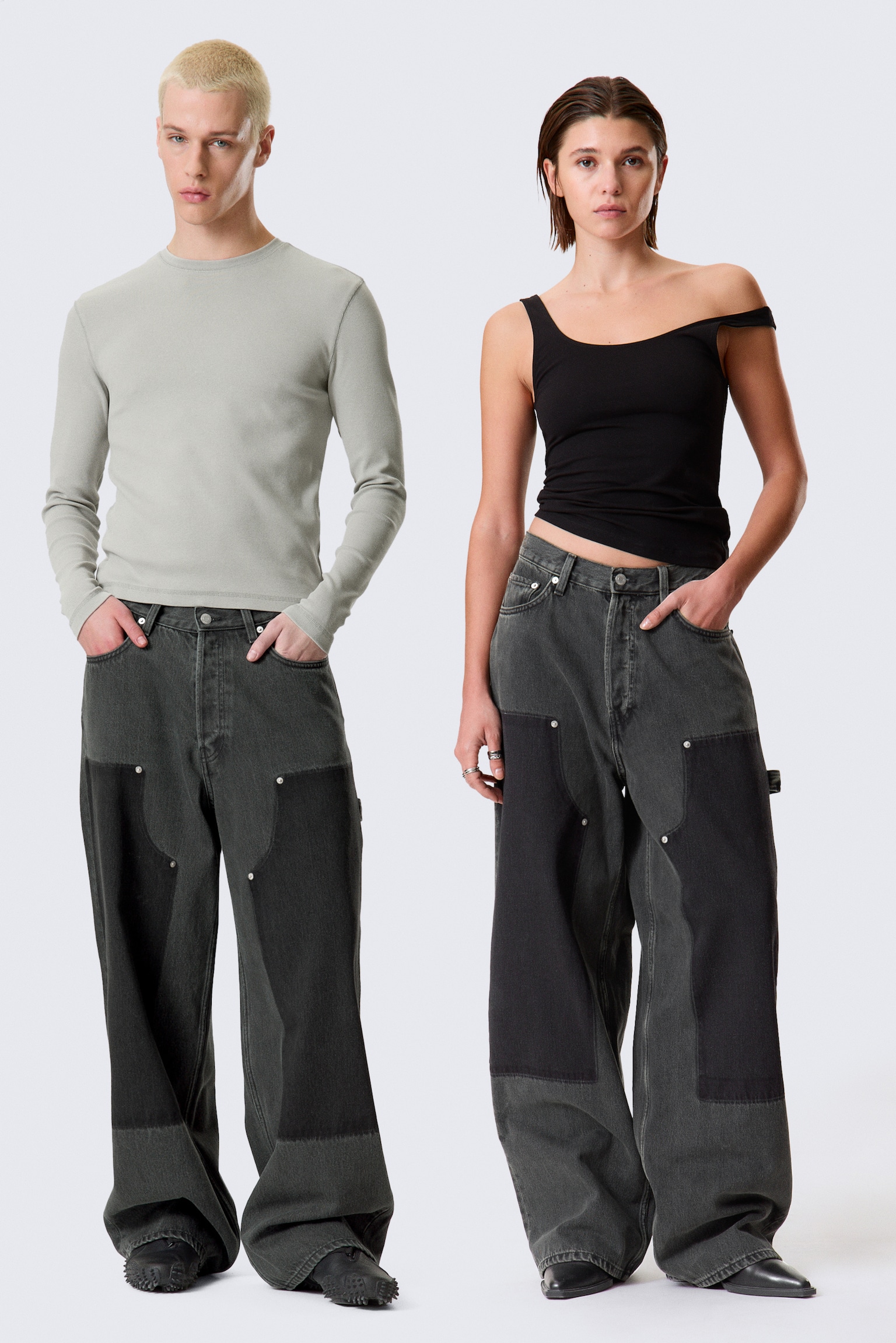 Astro Loose Baggy Leg Carpenter Jeans - Eulogy Black - Schwarz - 1