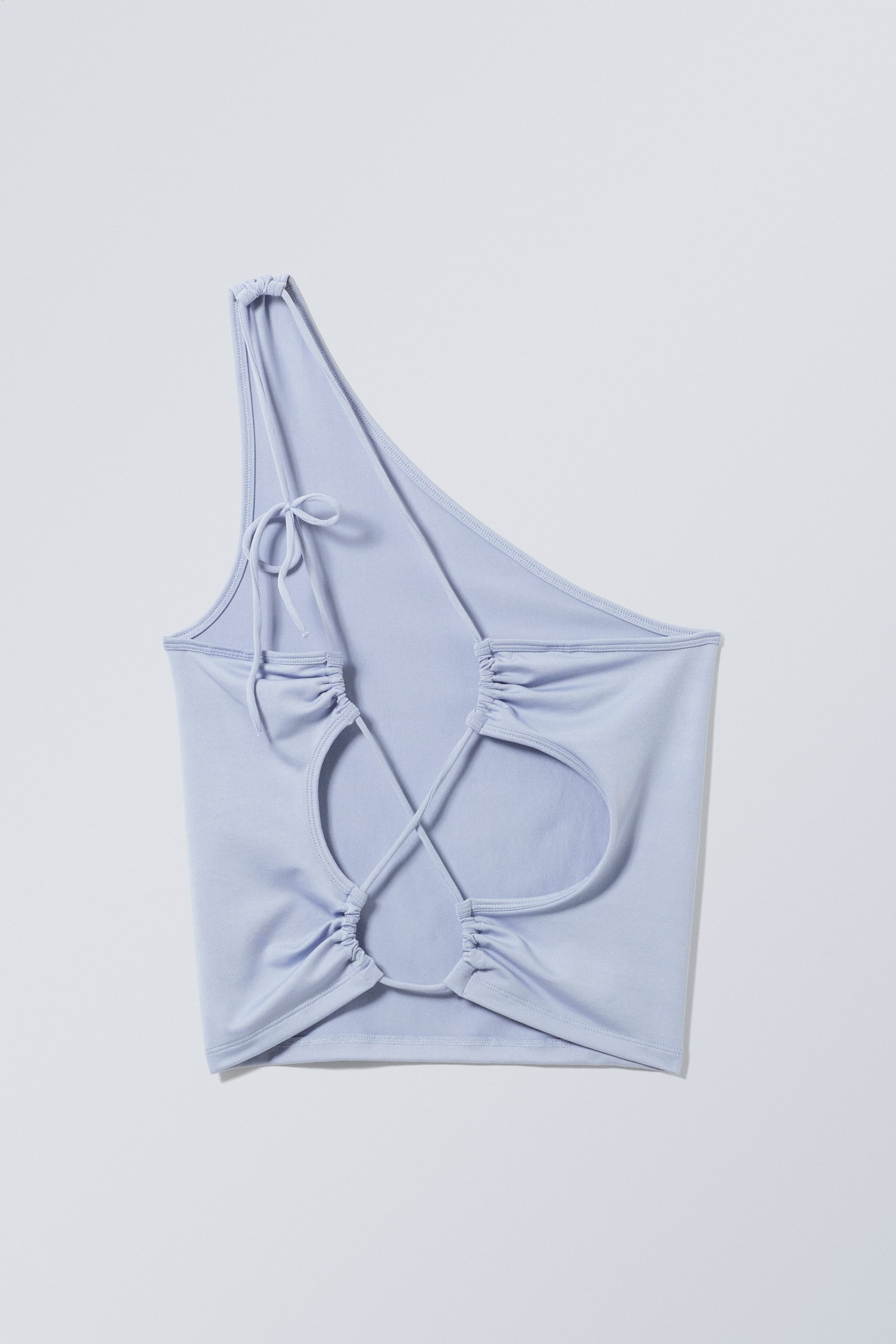 Dusty blue - Y2K One Shoulder Top - 1