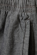 Noir chiné - Pantalon ample en chambray - 1