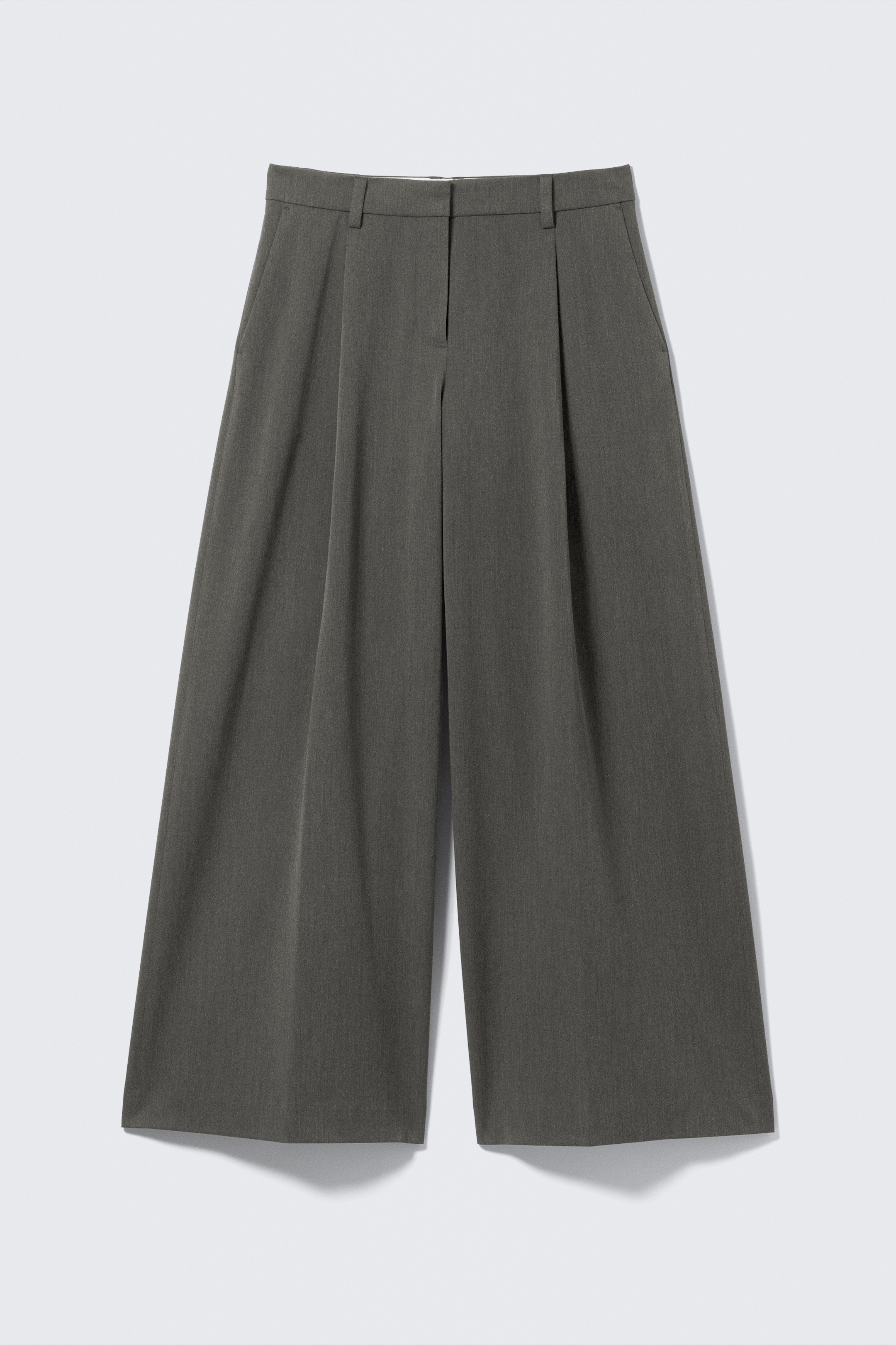 Visualizza immagine più grande: Pantaloni da tailleur a gamba larga e vita bassa - Grigio scuro mélange - DONNA | H&M IT 5