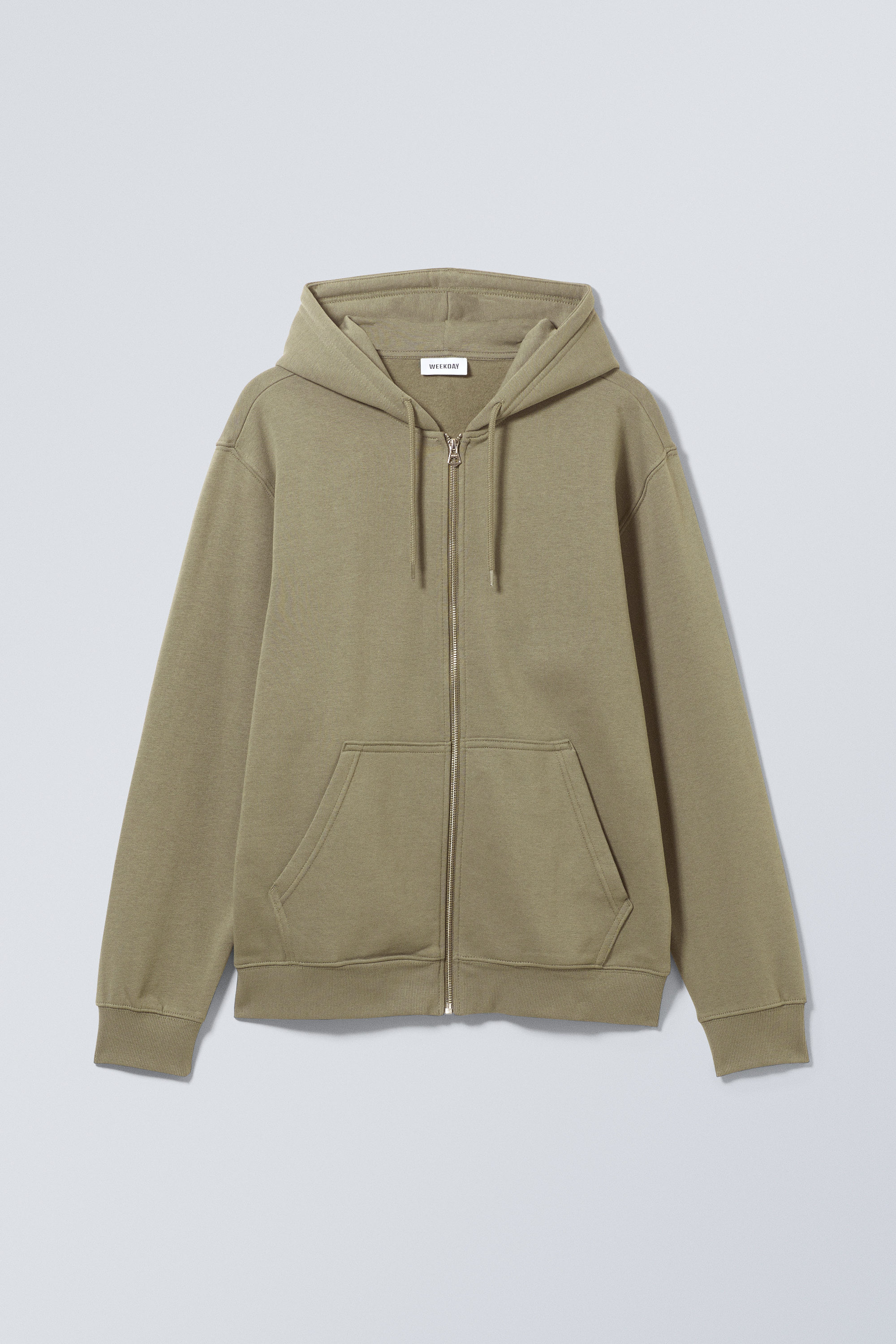SALE中！Lon TONE ZIP HOODIE/KHAKI standard midweight zip hoodie - Khaki | Weekday WW