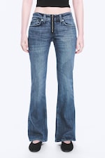 Dusky Blue - Mittelblau - Hour Low Waist Skinny Bootcut Jeans - 1