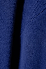 Bright Blue - Boxy Knitted Cotton Sweater - 5