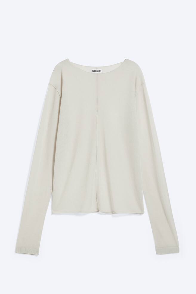 Maglione loose in maglia trasparente - Talpa Polvere Chiaro/Dark Grey/Grigio scuro a righe - 1