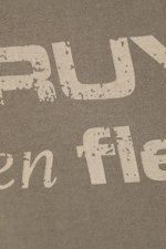 Graubraun - Bruyére en fleurs - Boxy T-Shirt mit Print und kurzen Ärmeln - 4
