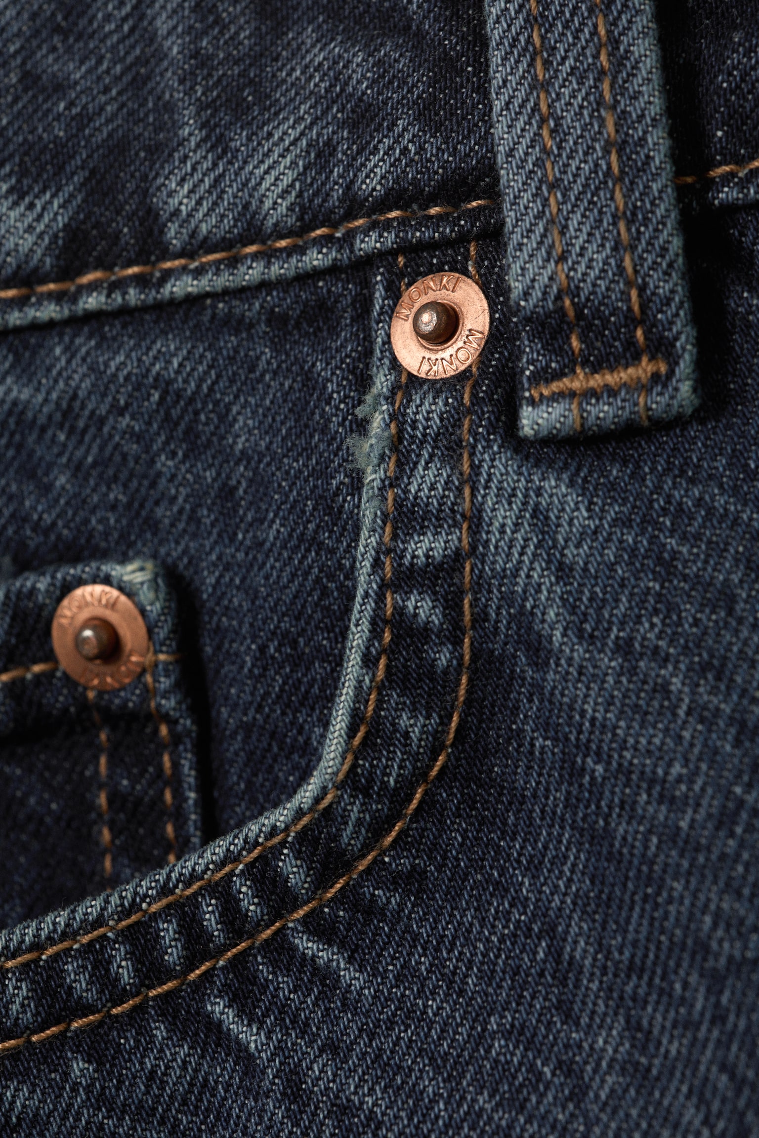 Mini-jupe ajustée taille basse en denim - Blue Anthem - Bleu moyen - 5