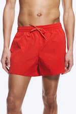 Rot - Strukturierte, mittellange Badeshorts - 1