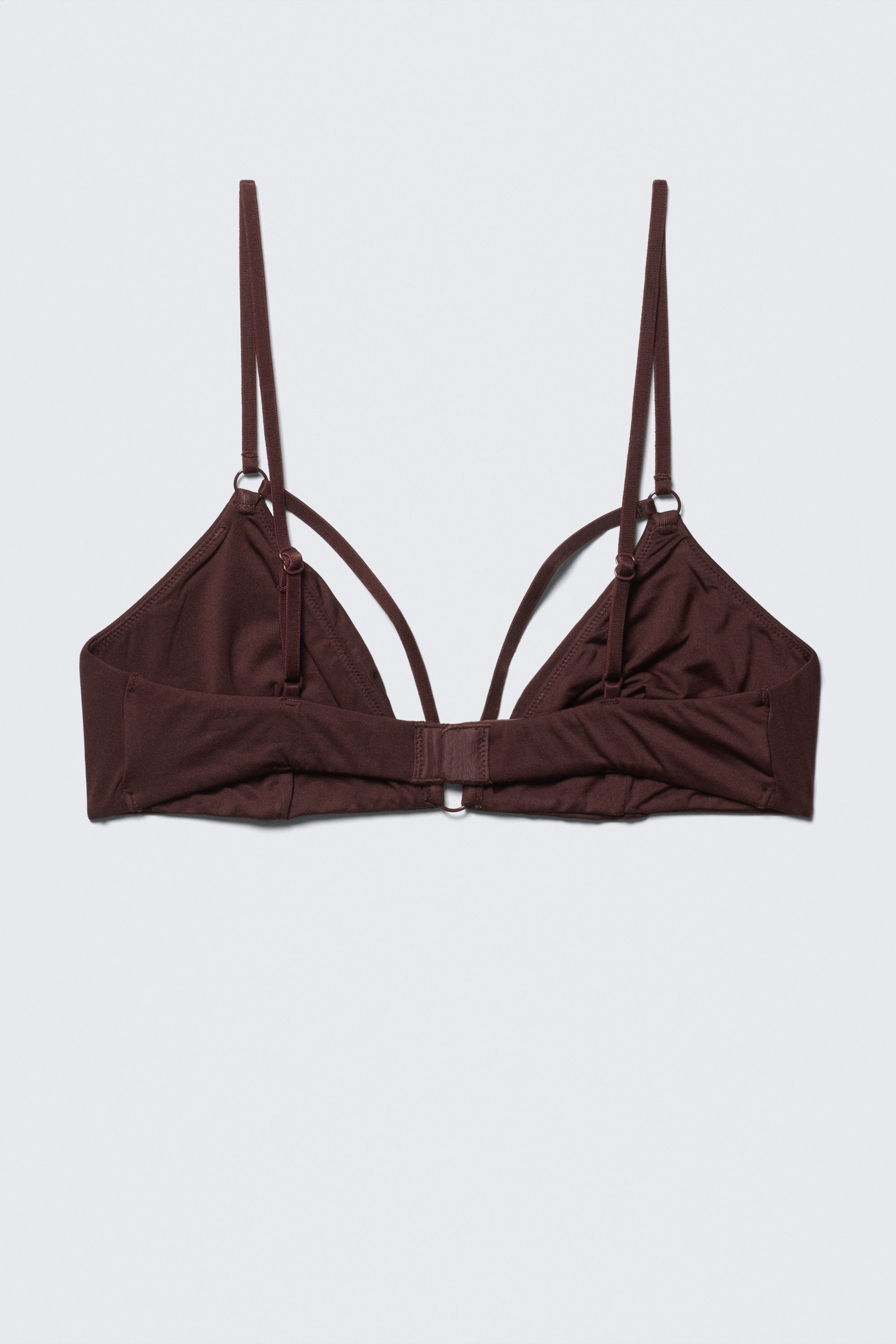 Burgundy - Soft Strap Triangle Bra - 2