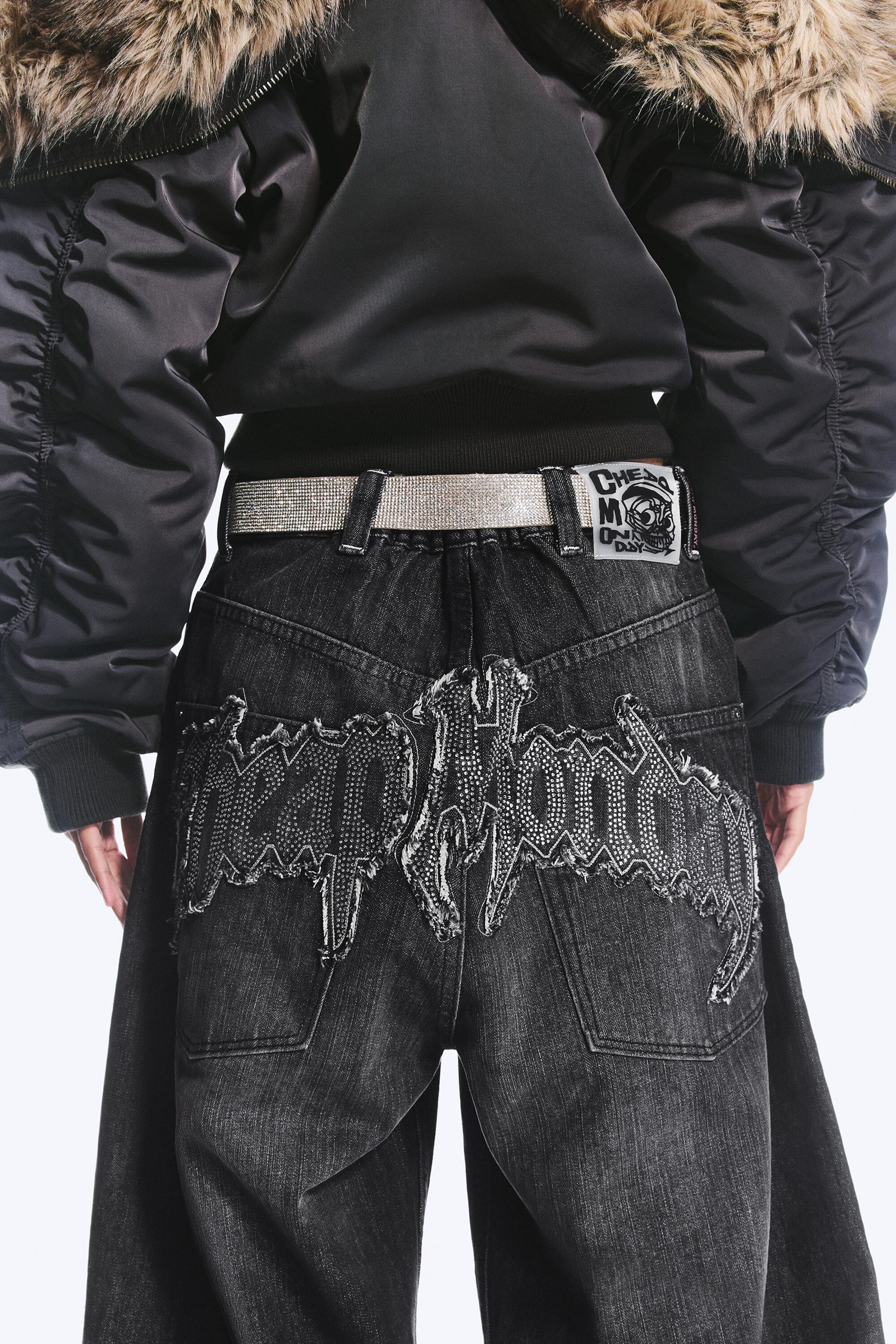 Hematite Black - Black - Dunno Way Unisex Low Rise Loose Barrel Jeans - 6