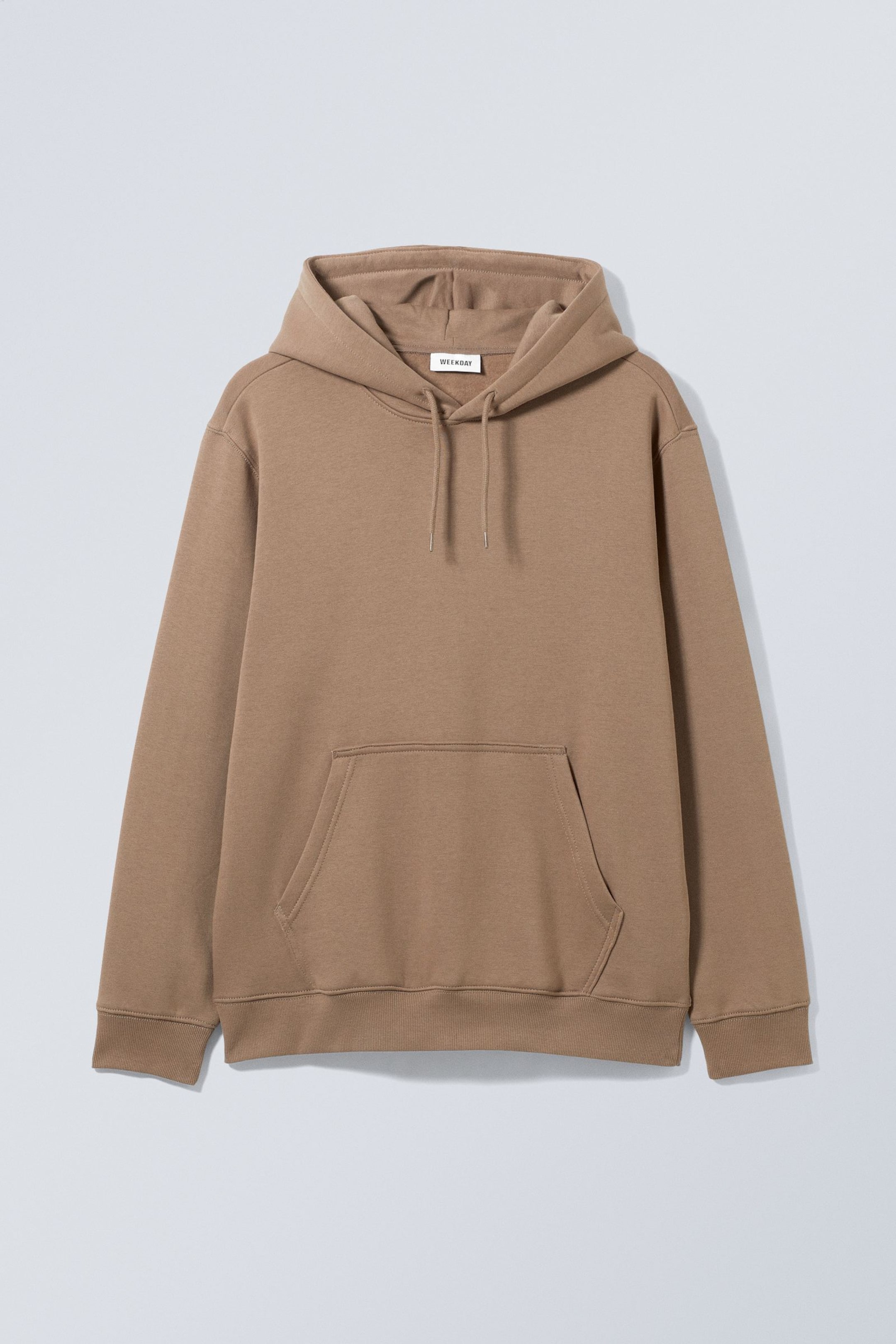 Dunkelbeige - Klassischer, mittelschwerer Hoodie - 0