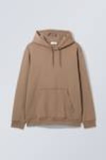 Dunkelbeige - Klassischer, mittelschwerer Hoodie - 0