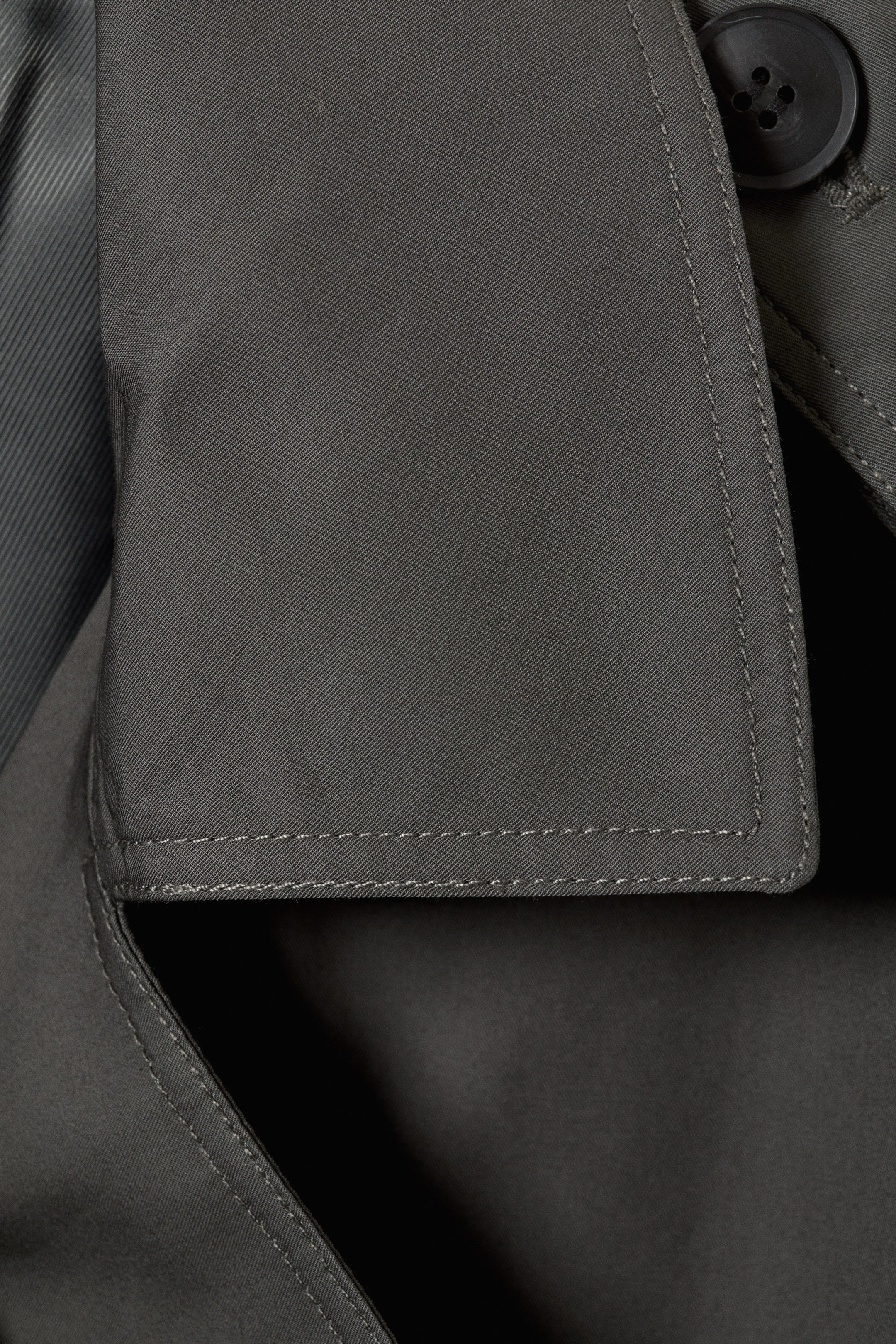 Mörkgrå - Oversized dubbelknäppt trenchcoat i canvas - 6