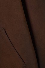 Washed Dark Brown - Simon Washed Scuba Zip Hoodie - 6