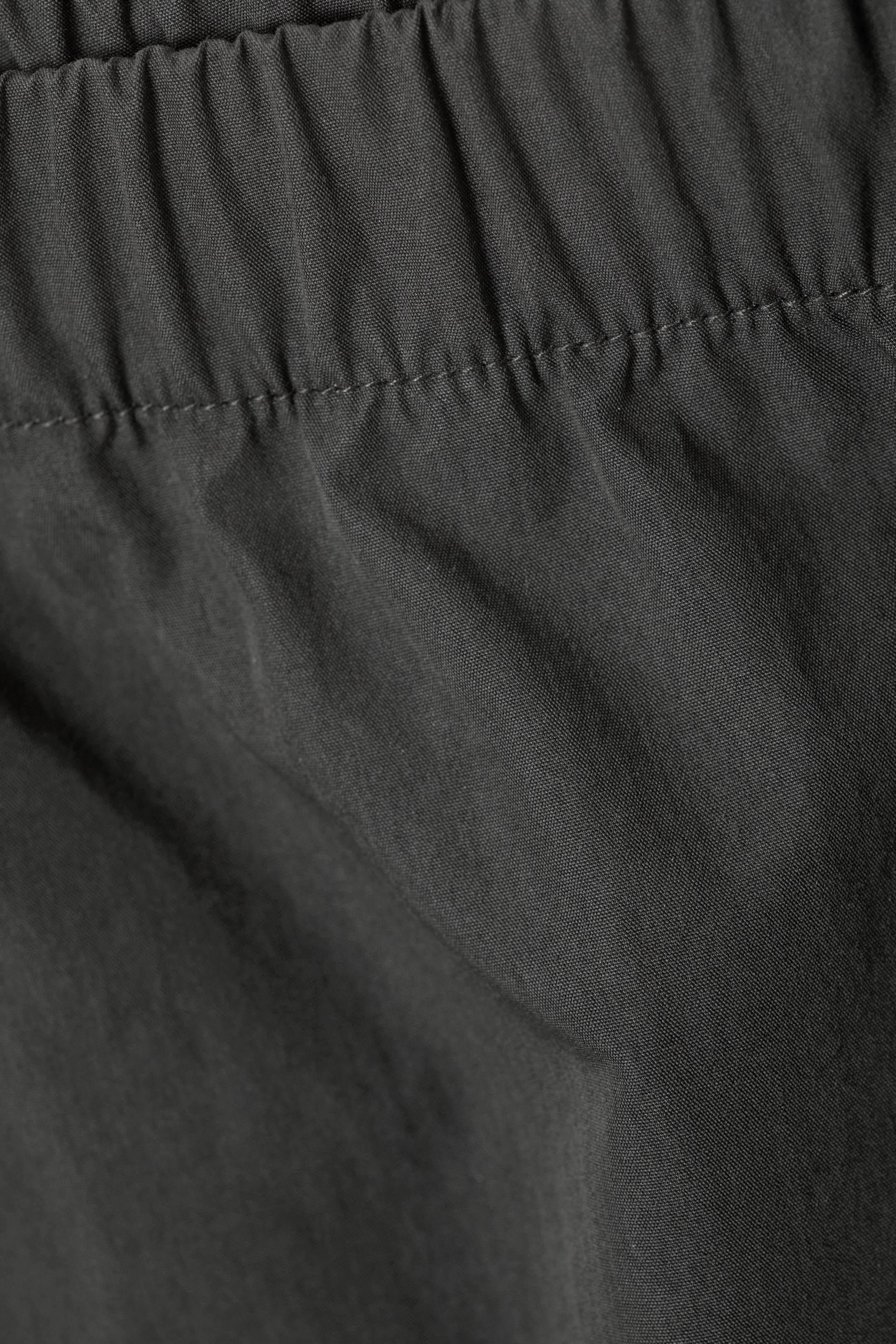 Dark Grey - Low Rise Loose Wide Leg Track Trousers - 5