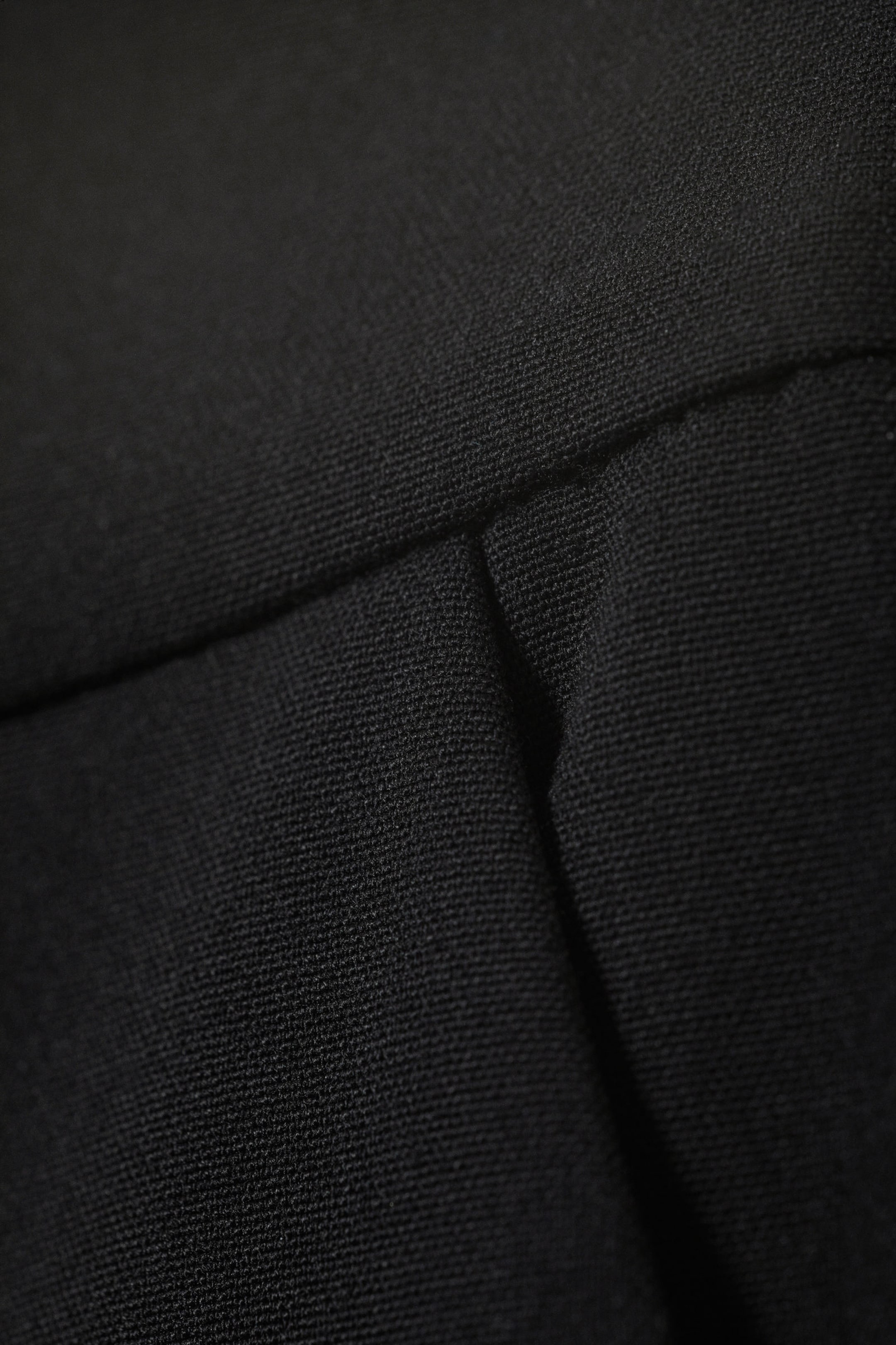 Black - Knee Length Suiting Shorts - 1