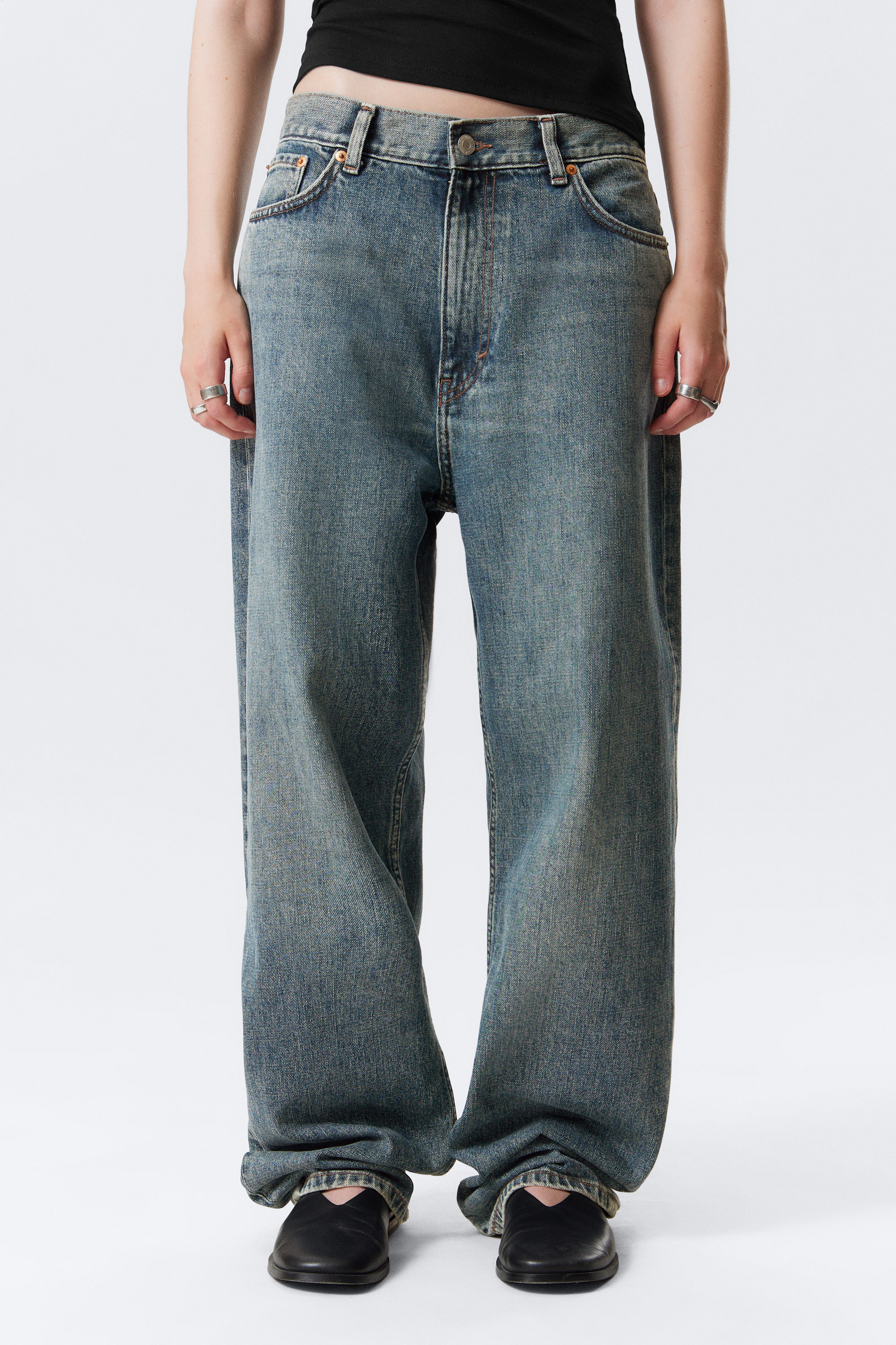 Second Blue - Blå - Galaxy Loose Straight Leg Jeans - 5