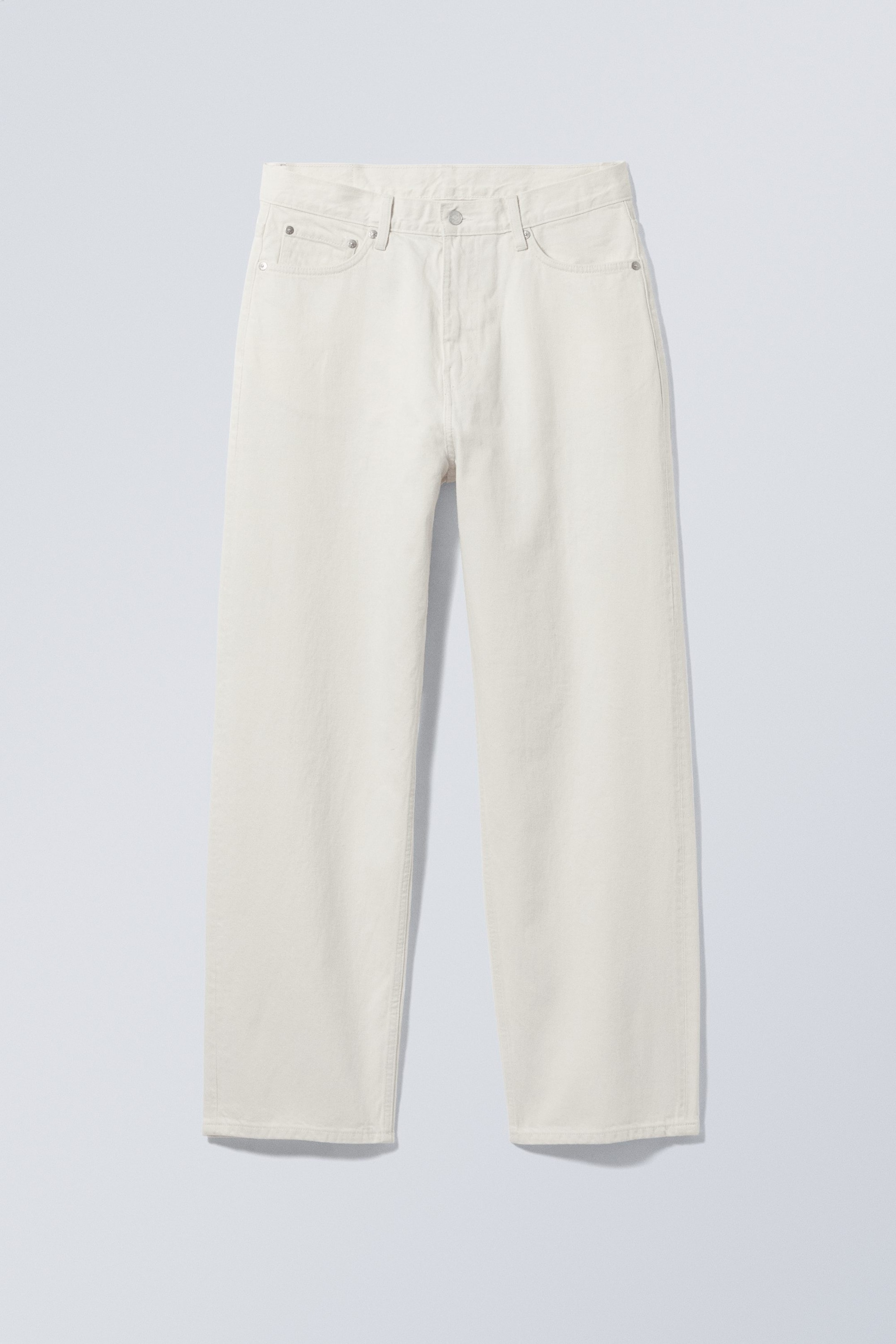 Dusty white - Galaxy Mid Rise Loose Straight Jeans - 0