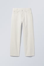 Dusty white - Galaxy Mid Rise Loose Straight Jeans - 0