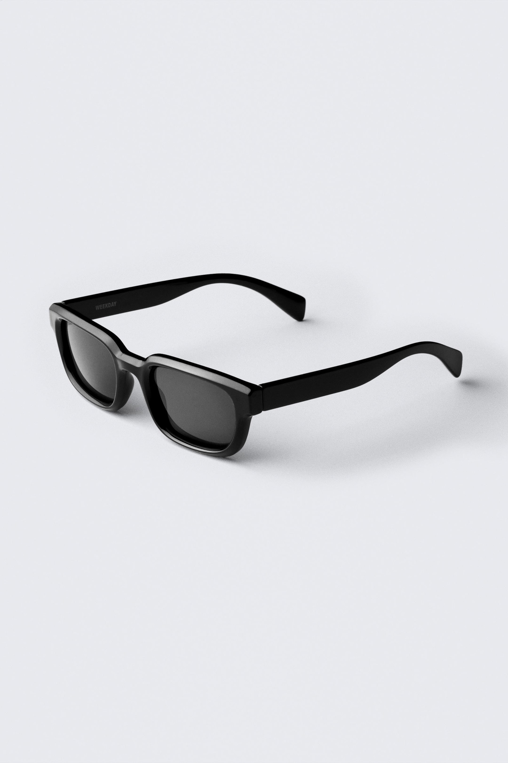 Schwarz - Schwarze Gläser - Kühne Unisex-Sonnenbrille mit rechteckigem Rahmen - 3