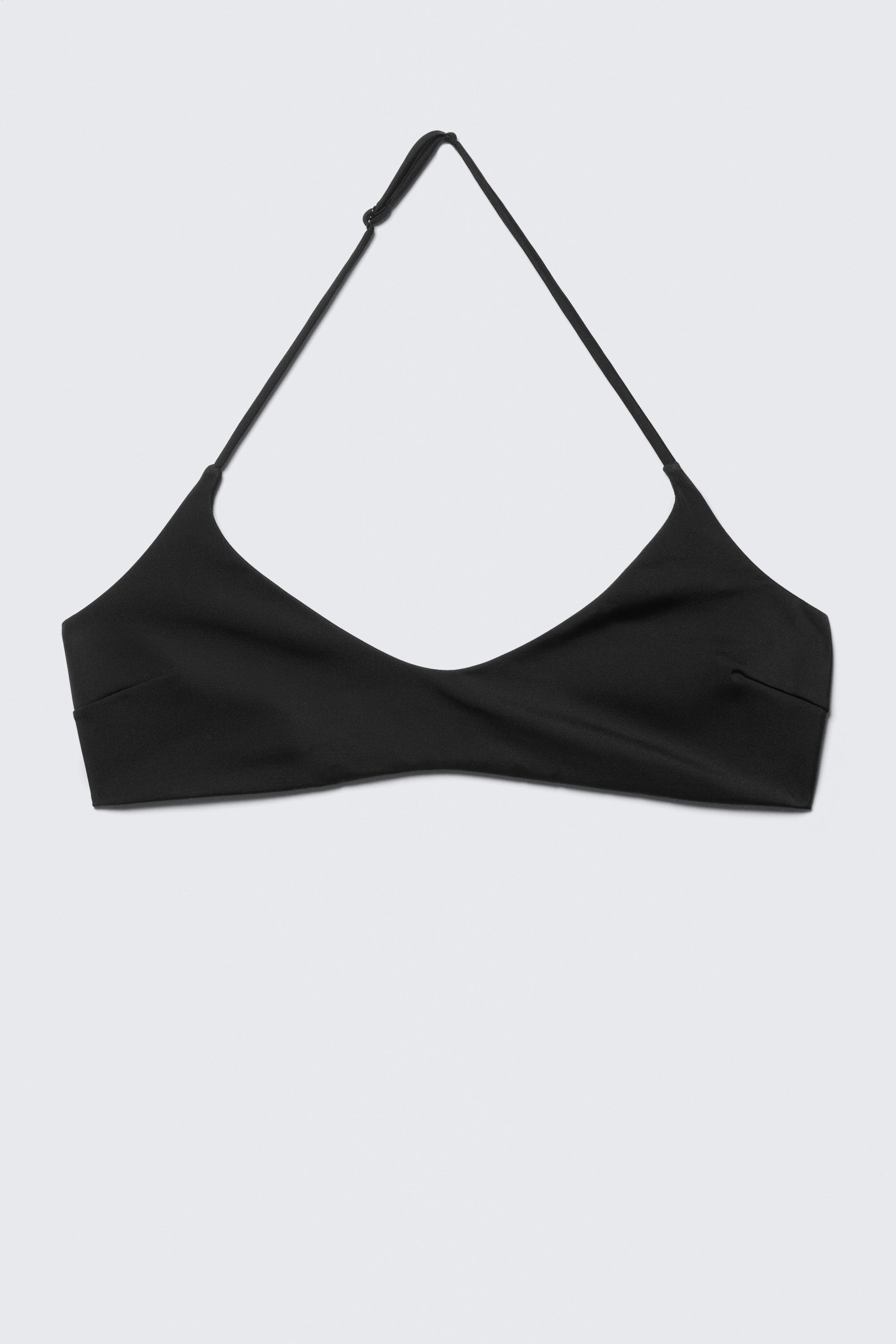 Black - Minimal Halter Bikini Top - 3