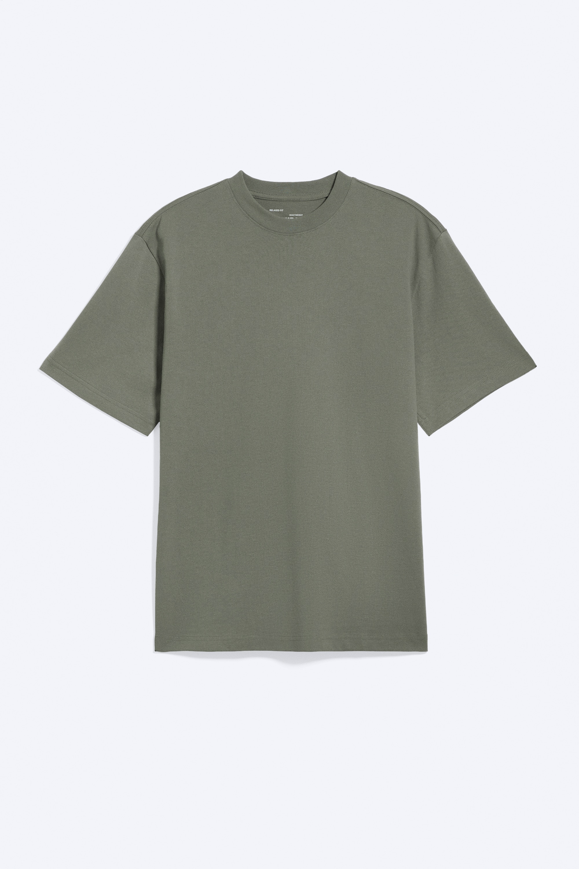 T-shirt coton manches courtes coupe décontractée - Vert kaki cendré clair/Gris cendré/Bleu clair/Vert foncé/Noir/Blanc/Bleu délavé/Bleu vif